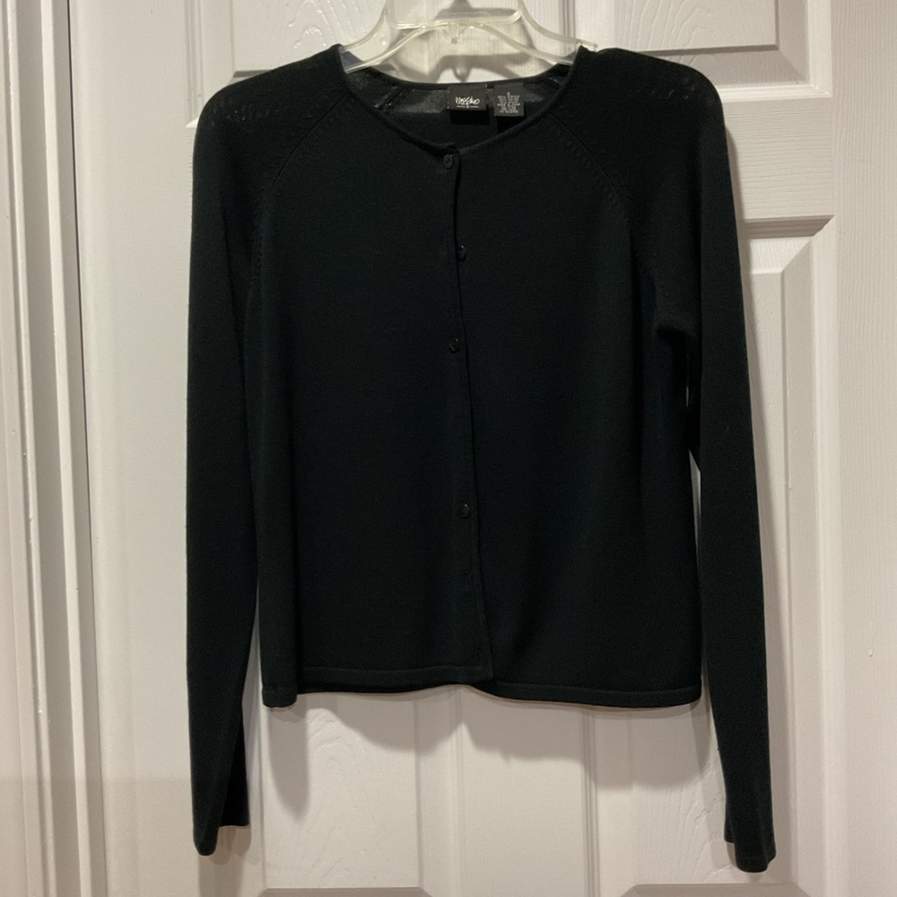 Black Button-Up Cardigan